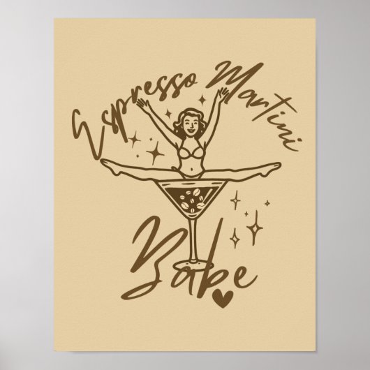Espresso Martini Babe Poster (Vorne)