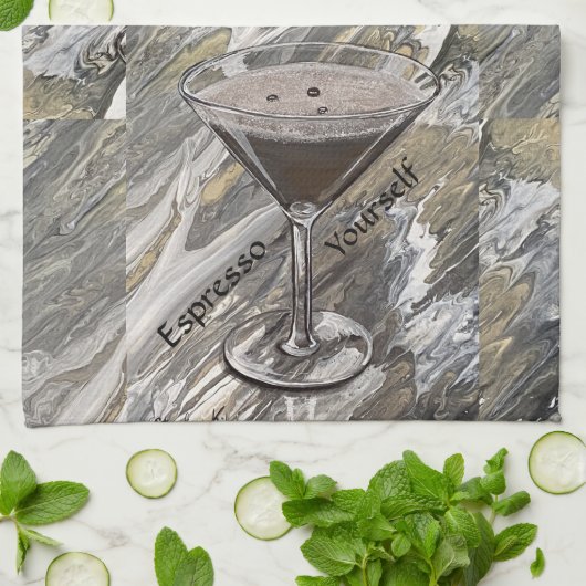 Espresso Martini Bar Küchentuch (Gefaltet)