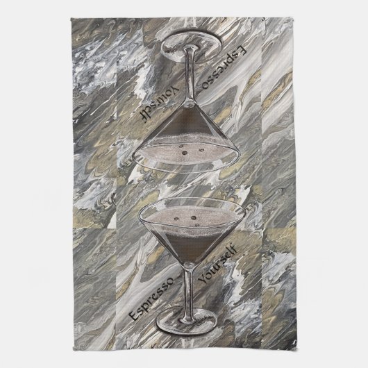 Espresso Martini Bar Küchentuch (Vertikal)