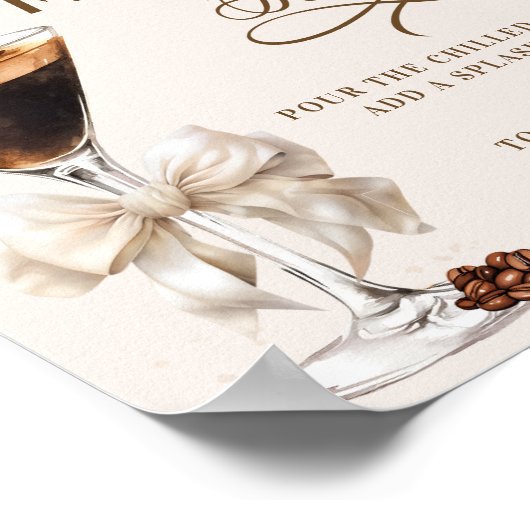 Espresso Martini Bar Poster (Ecke)