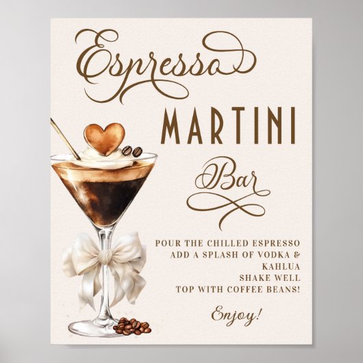 Espresso Martini Bar Poster (Vorne)