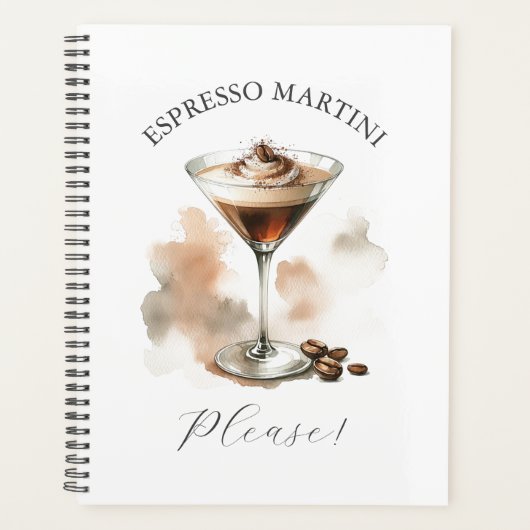 Espresso Martini Bitte Niedlich Cocktail Themenber Planer (Vorderseite)