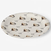 Espresso Martini Black Bow Junggesellinnenabschied Pappteller (Schrägansicht)