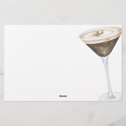 Espresso Martini Brautparty Beratung und Wünsche Briefpapier (Rückseite)