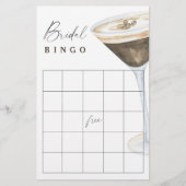 Espresso Martini Brautparty Bingo (Vorderseite)