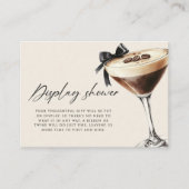 Espresso Martini Brautparty-Display-Dusche Begleitkarte (Vorderseite)