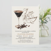 Espresso Martini Brautparty Einladung (Stehend Vorderseite)