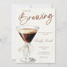 Espresso Martini Brautparty-Einladung 