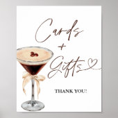 Espresso Martini Brautparty Karten und Geschenke Z Poster (Vorne)