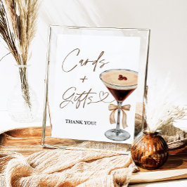 Espresso Martini Brautparty Karten und Geschenke Z Poster