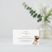 Espresso Martini Brautparty Rezept Anfrage Begleitkarte (Stehend Vorderseite)