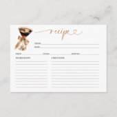 Espresso Martini Brautparty Rezept Card Begleitkarte (Vorderseite)