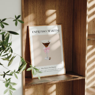Espresso Martini Brautparty-Signaturgetränk Poster
