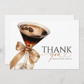 Espresso Martini Brautparty Vielen Dank Einladung (Vorne/Hinten)