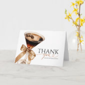 Espresso Martini Brautparty Vielen Dank Karte (Gelbe Blume)