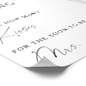 Espresso Martini Brautparty Wie viele Küsse Poster (Ecke)