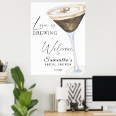 Espresso Martini Brautparty Willkommen Poster (Heimbüro)