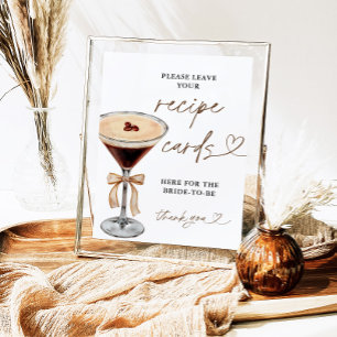 Espresso Martini Bridal Recipe Cards Zeichen, Reze Poster