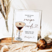 Espresso Martini Bridal Recipe Cards Zeichen, Reze Poster