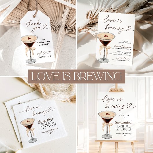 Espresso Martini Bridal Recipe Cards Zeichen, Reze Poster