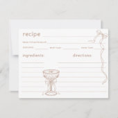 Espresso martini Bridal-Rezept von Hand gezeichnet (Vorderseite)