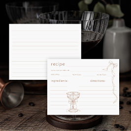 Espresso martini Bridal-Rezept von Hand gezeichnet