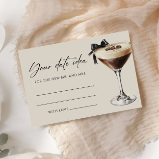 Espresso Martini Bridal Shower Date Idea Begleitkarte