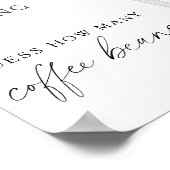 Espresso Martini Bridal - Wie viele Kaffeebohnen Poster (Ecke)