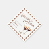 Espresso Martini Brown 30. Geburtstag Party Serviette (Ecke)