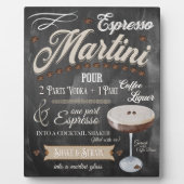 Espresso Martini Chalkboard Rezept Fotoplatte (Vorderseite)