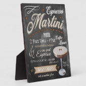 Espresso Martini Chalkboard Rezept Fotoplatte (Seite)