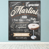 Espresso Martini Chalkboard Rezept Leinwanddruck (Insitu (Holzboden))
