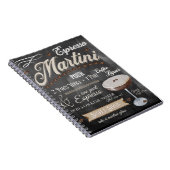 Espresso Martini Chalkboard Rezept Notizblock (Rechte Seite)