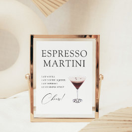 Espresso Martini Cocktail Bar Rezept Poster