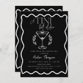 Espresso | Martini | Cocktail Geburtstag Einladung (Vorne/Hinten)