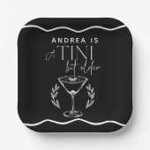 Espresso | Martini | Cocktail Geburtstag Pappteller (Vorderseite)