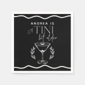 Espresso | Martini | Cocktail Geburtstag Serviette (Vorderseite)