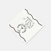 Espresso | Martini | Cocktail Geburtstag Serviette (Ecke)