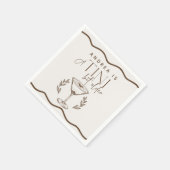 Espresso | Martini | Cocktail Geburtstag Serviette (Ecke)