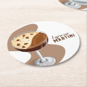 Espresso Martini Cocktail Getränk Runder Pappuntersetzer (Angewinkelt)