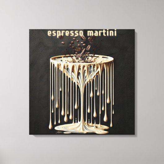 Espresso Martini Cocktail Hour Leinwanddruck (Vorderseite)
