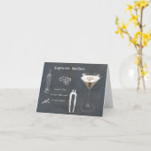 Espresso Martini Cocktail Karte (Gelbe Blume)