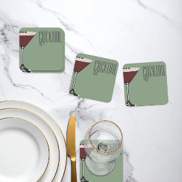 Espresso Martini Cocktail Party Paper Untersetzer