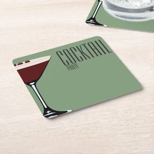 Espresso Martini Cocktail Party Paper Untersetzer (angewinkelt)