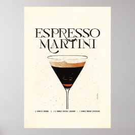 Espresso Martini Cocktail Poster Classic