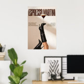 Espresso Martini Cocktail Poster, Modern Bar, Chic Poster (Heimbüro)