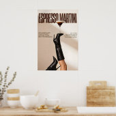Espresso Martini Cocktail Poster, Modern Bar, Chic Poster (Küche)