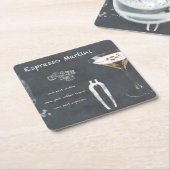 Espresso Martini-Cocktail Rechteckiger Pappuntersetzer (angewinkelt)