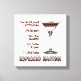 Espresso Martini Cocktail Rezept Art 12 "x12" Leinwanddruck