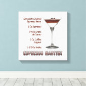Espresso Martini Cocktail Rezept Art 12 "x12" Leinwanddruck (Insitu (Holzboden))